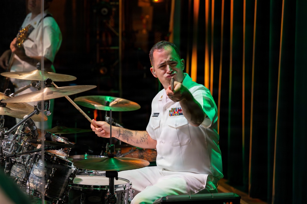 The U.S. Navy Band Cruisers Perform on the Millenium Stage at the John F. Kennedy Center for the Performing Arts.