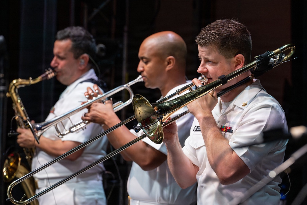 The U.S. Navy Band Cruisers Perform on the Millenium Stage at the John F. Kennedy Center for the Performing Arts.
