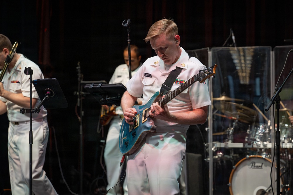 The U.S. Navy Band Cruisers Perform on the Millenium Stage at the John F. Kennedy Center for the Performing Arts.