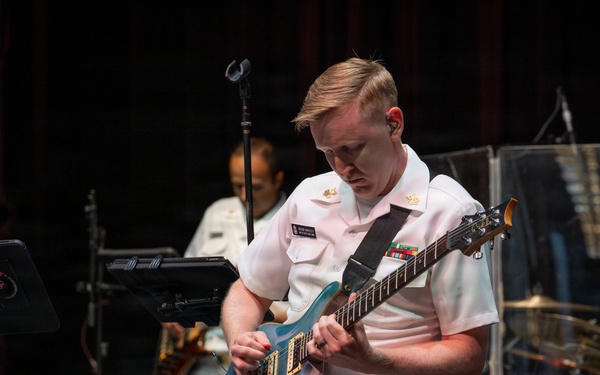 The U.S. Navy Band Cruisers Perform on the Millenium Stage at the John F. Kennedy Center for the Performing Arts.