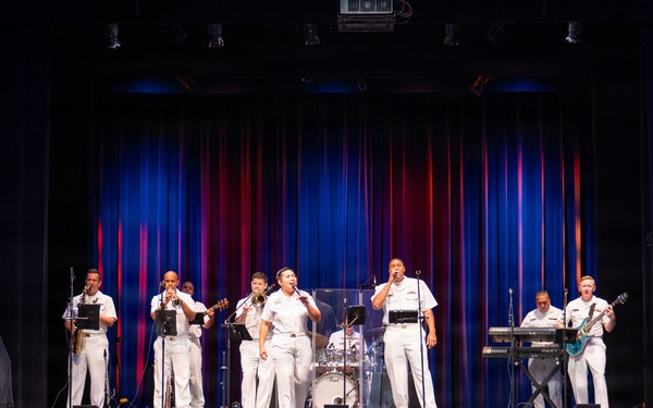 The U.S. Navy Band Cruisers Perform on the Millenium Stage at the John F. Kennedy Center for the Performing Arts.
