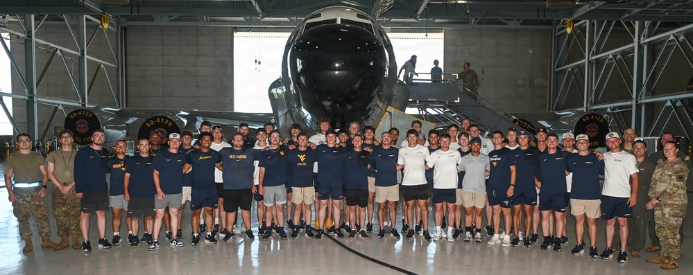 West Virginia University baseball team visits Offutt Air Force Base