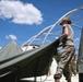 Airmen from the 181st Force Support Squadron conduct search and recovery training at Alpena Combat Readiness Training Center