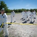 Airmen from the 181st Force Support Squadron conduct search and recovery training at Alpena Combat Readiness Training Center
