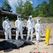 Airmen from the 181st Force Support Squadron conduct search and recovery training at Alpena Combat Readiness Training Center