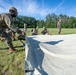 Airmen from the 181st Force Support Squadron conduct search and recovery training at Alpena Combat Readiness Training Center