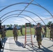 Airmen from the 181st Force Support Squadron conduct search and recovery training at Alpena Combat Readiness Training Center