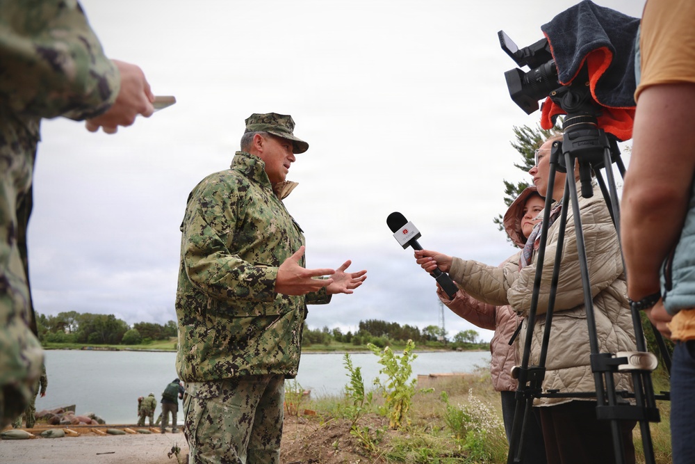 Media Visit Showcases Seabee Construction at BALTOPS 2026