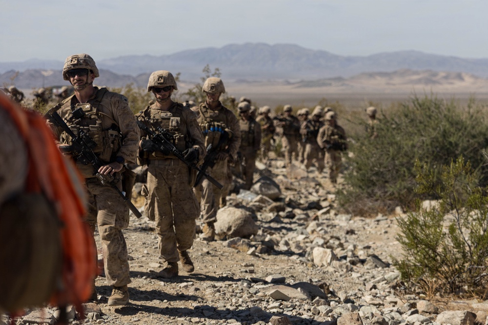 U.S. Marines Conduct Platoon Attacks at Range 410A during ITX 3-26