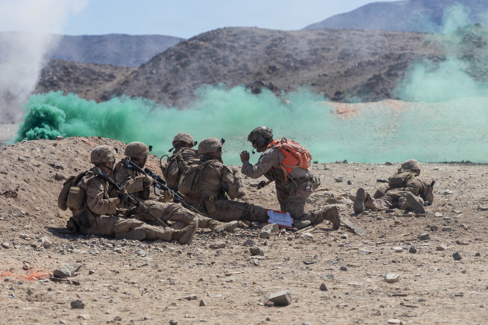 U.S. Marines Conduct Platoon Attacks at Range 410A during ITX 3-26