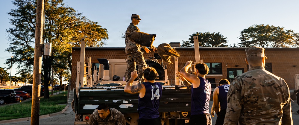 Kansas State University Football Team visits Fort Riley