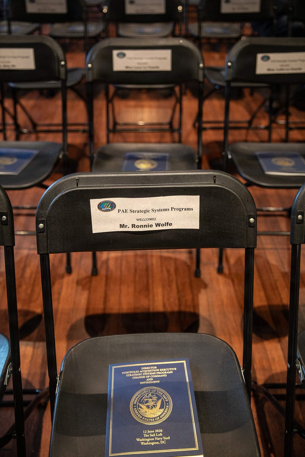 Vice Adm. Douglas L. Williams Relieves Vice Adm. Johnny Wolfe Jr. at Portfolio Acquisition Executive Strategic Systems Programs Change of Command Ceremony