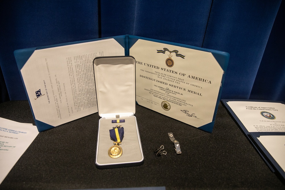 Vice Adm. Douglas L. Williams Relieves Vice Adm. Johnny Wolfe Jr. at Portfolio Acquisition Executive Strategic Systems Programs Change of Command Ceremony