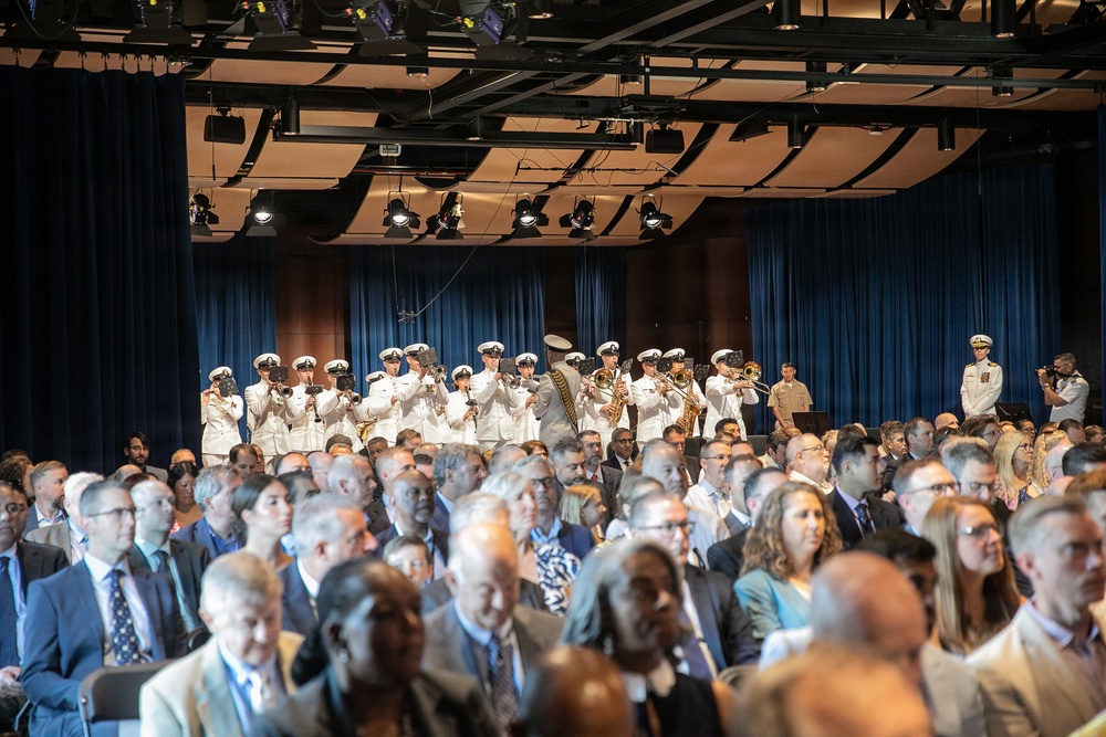 Vice Adm. Douglas L. Williams Relieves Vice Adm. Johnny Wolfe Jr. at Portfolio Acquisition Executive Strategic Systems Programs Change of Command Ceremony