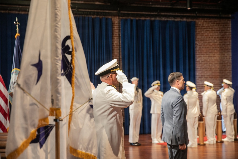 Vice Adm. Douglas L. Williams Relieves Vice Adm. Johnny Wolfe Jr. at Portfolio Acquisition Executive Strategic Systems Programs Change of Command Ceremony