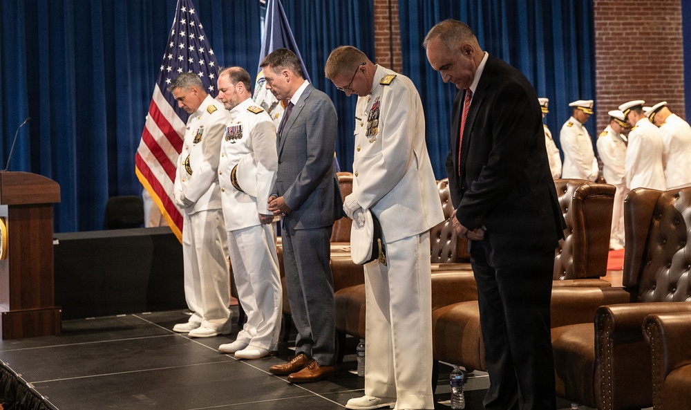 Vice Adm. Douglas L. Williams Relieves Vice Adm. Johnny Wolfe Jr. at Portfolio Acquisition Executive Strategic Systems Programs Change of Command Ceremony