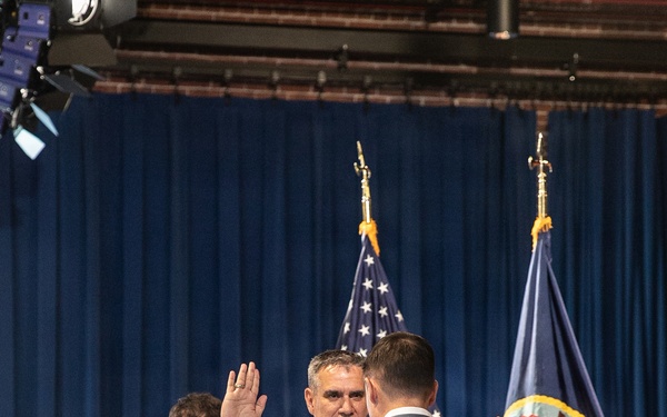 Vice Adm. Douglas L. Williams Relieves Vice Adm. Johnny Wolfe Jr. at Portfolio Acquisition Executive Strategic Systems Programs Change of Command Ceremony