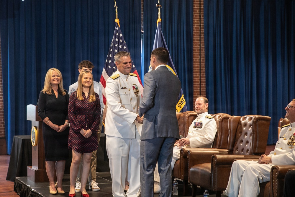 Vice Adm. Douglas L. Williams Relieves Vice Adm. Johnny Wolfe Jr. at Portfolio Acquisition Executive Strategic Systems Programs Change of Command Ceremony