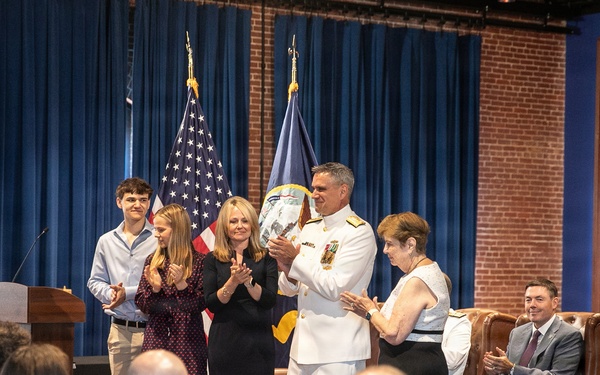 Vice Adm. Douglas L. Williams Relieves Vice Adm. Johnny Wolfe Jr. at Portfolio Acquisition Executive Strategic Systems Programs Change of Command Ceremony