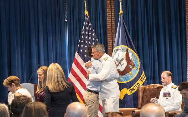 Vice Adm. Douglas L. Williams Relieves Vice Adm. Johnny Wolfe Jr. at Portfolio Acquisition Executive Strategic Systems Programs Change of Command Ceremony