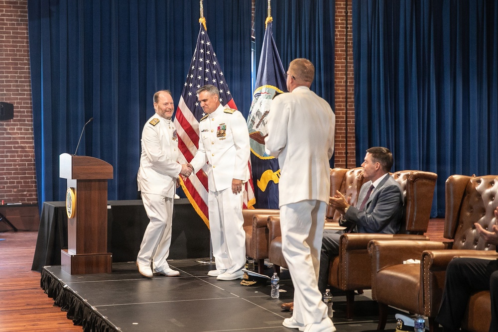 Vice Adm. Douglas L. Williams Relieves Vice Adm. Johnny Wolfe Jr. at Portfolio Acquisition Executive Strategic Systems Programs Change of Command Ceremony