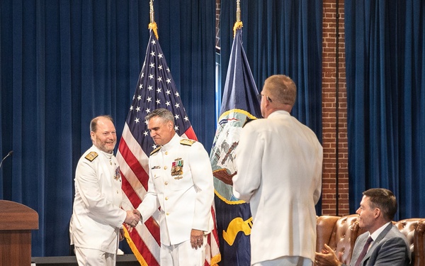 Vice Adm. Douglas L. Williams Relieves Vice Adm. Johnny Wolfe Jr. at Portfolio Acquisition Executive Strategic Systems Programs Change of Command Ceremony