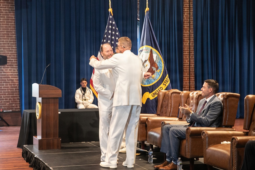 Vice Adm. Douglas L. Williams Relieves Vice Adm. Johnny Wolfe Jr. at Portfolio Acquisition Executive Strategic Systems Programs Change of Command Ceremony