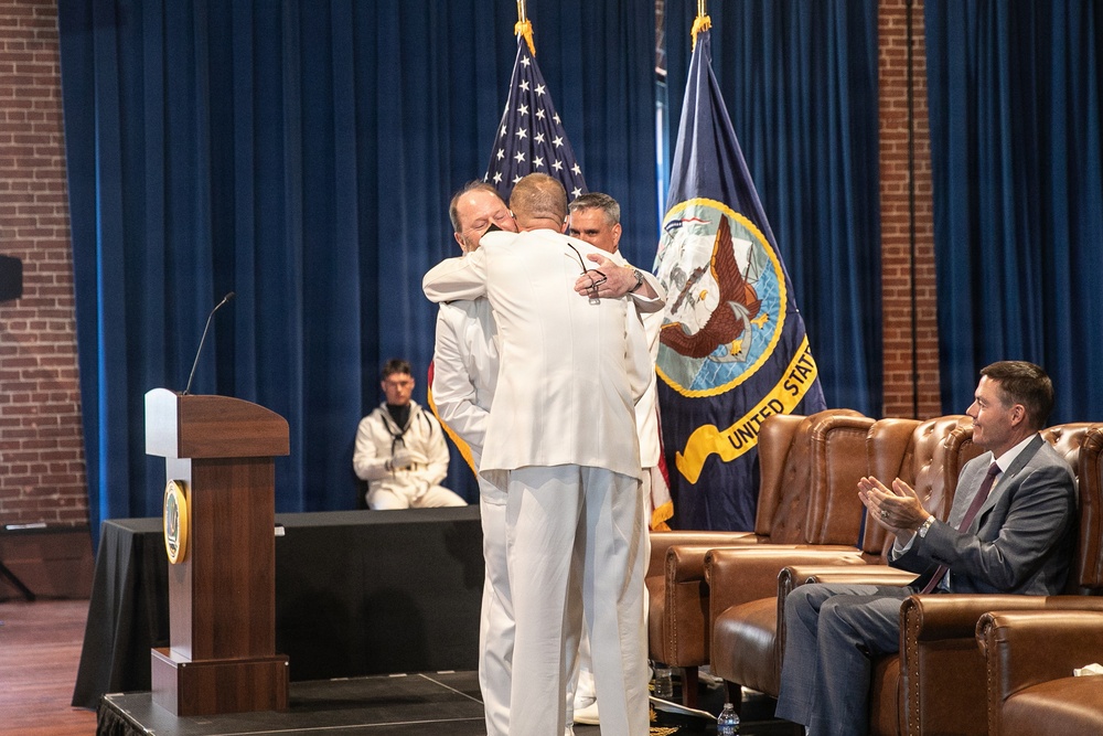 Vice Adm. Douglas L. Williams Relieves Vice Adm. Johnny Wolfe Jr. at Portfolio Acquisition Executive Strategic Systems Programs Change of Command Ceremony