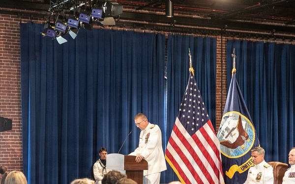Vice Adm. Douglas L. Williams Relieves Vice Adm. Johnny Wolfe Jr. at Portfolio Acquisition Executive Strategic Systems Programs Change of Command Ceremony