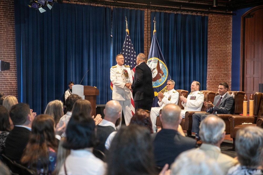 Vice Adm. Douglas L. Williams Relieves Vice Adm. Johnny Wolfe Jr. at Portfolio Acquisition Executive Strategic Systems Programs Change of Command Ceremony