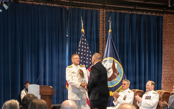 Vice Adm. Douglas L. Williams Relieves Vice Adm. Johnny Wolfe Jr. at Portfolio Acquisition Executive Strategic Systems Programs Change of Command Ceremony