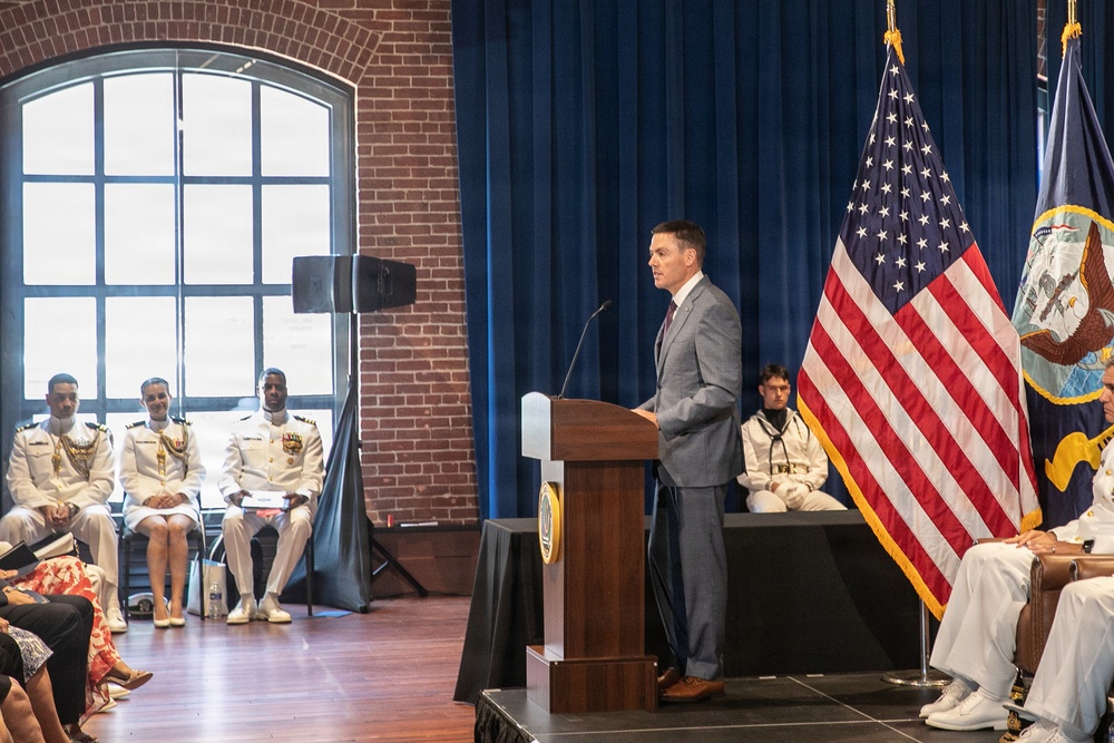 Vice Adm. Douglas L. Williams Relieves Vice Adm. Johnny Wolfe Jr. at Portfolio Acquisition Executive Strategic Systems Programs Change of Command Ceremony