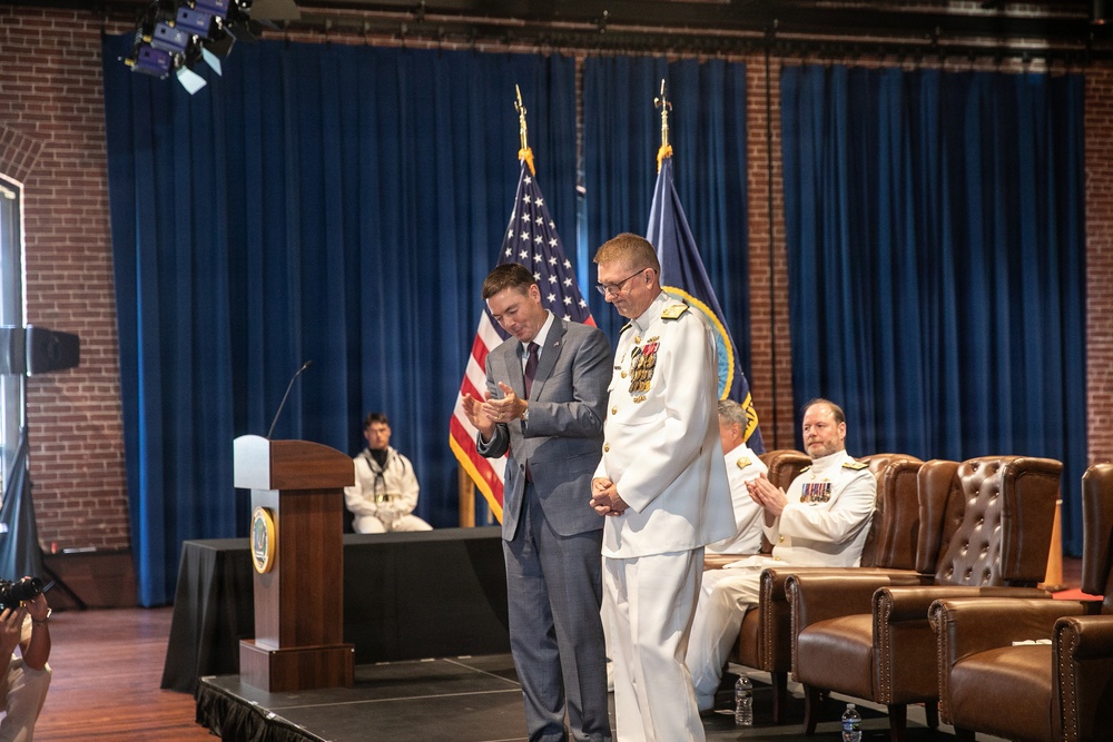 Vice Adm. Douglas L. Williams Relieves Vice Adm. Johnny Wolfe Jr. at Portfolio Acquisition Executive Strategic Systems Programs Change of Command Ceremony