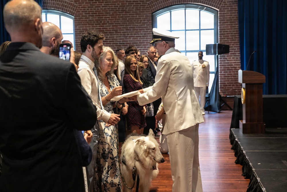 Vice Adm. Douglas L. Williams Relieves Vice Adm. Johnny Wolfe Jr. at Portfolio Acquisition Executive Strategic Systems Programs Change of Command Ceremony