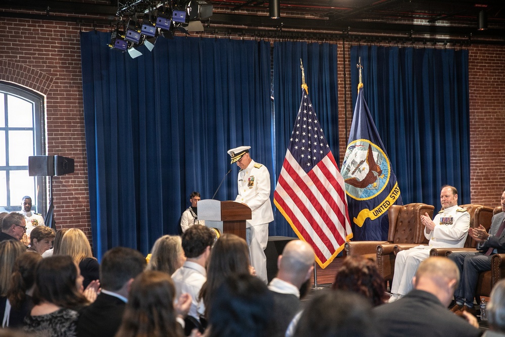 Vice Adm. Douglas L. Williams Relieves Vice Adm. Johnny Wolfe Jr. at Portfolio Acquisition Executive Strategic Systems Programs Change of Command Ceremony