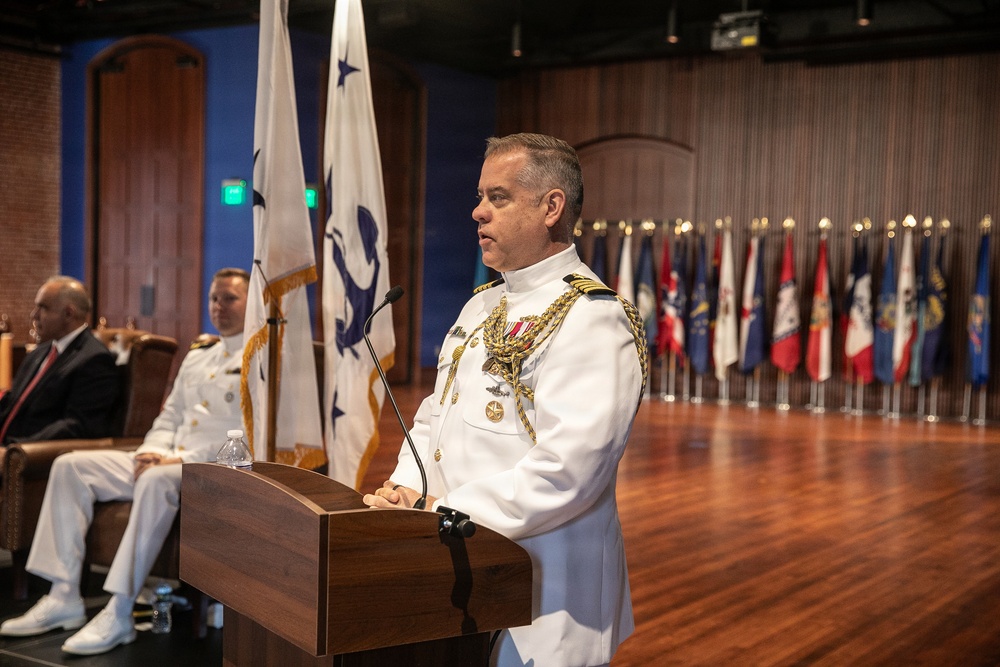 Vice Adm. Douglas L. Williams Relieves Vice Adm. Johnny Wolfe Jr. at Portfolio Acquisition Executive Strategic Systems Programs Change of Command Ceremony