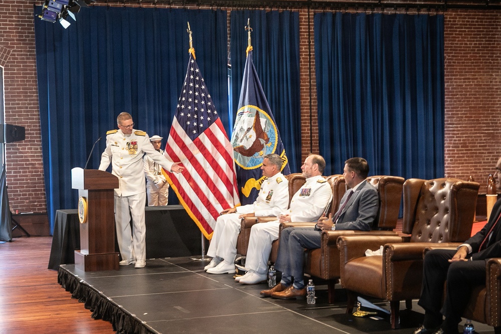 Vice Adm. Douglas L. Williams Relieves Vice Adm. Johnny Wolfe Jr. at Portfolio Acquisition Executive Strategic Systems Programs Change of Command Ceremony
