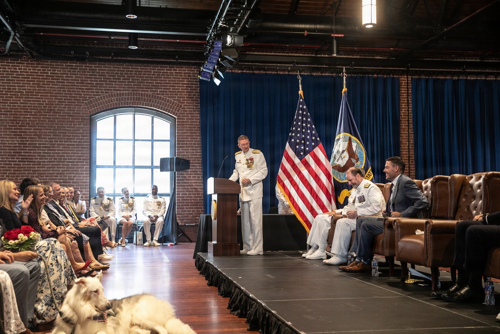 Vice Adm. Douglas L. Williams Relieves Vice Adm. Johnny Wolfe Jr. at Portfolio Acquisition Executive Strategic Systems Programs Change of Command Ceremony