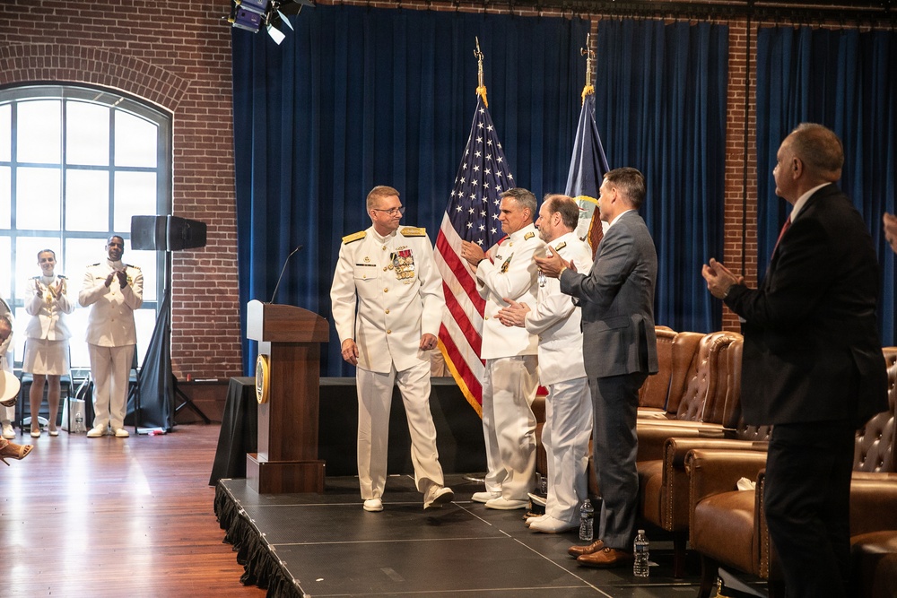 Vice Adm. Douglas L. Williams Relieves Vice Adm. Johnny Wolfe Jr. at Portfolio Acquisition Executive Strategic Systems Programs Change of Command Ceremony