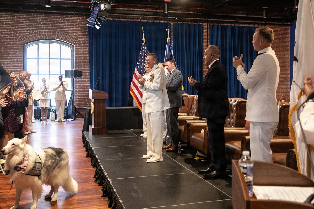 Vice Adm. Douglas L. Williams Relieves Vice Adm. Johnny Wolfe Jr. at Portfolio Acquisition Executive Strategic Systems Programs Change of Command Ceremony