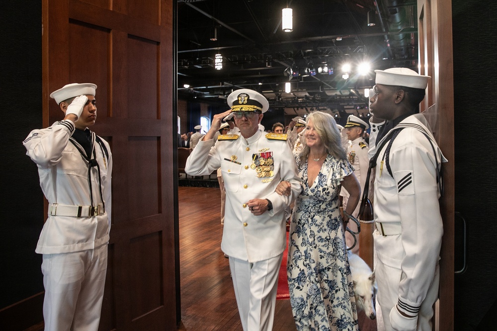 Vice Adm. Douglas L. Williams Relieves Vice Adm. Johnny Wolfe Jr. at Portfolio Acquisition Executive Strategic Systems Programs Change of Command Ceremony