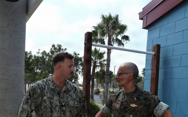 The Medical Officer of the Marine Corps visits NHCP