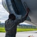 Norwegian airmen tour 100 ARWs KC-135 during RAFL 26