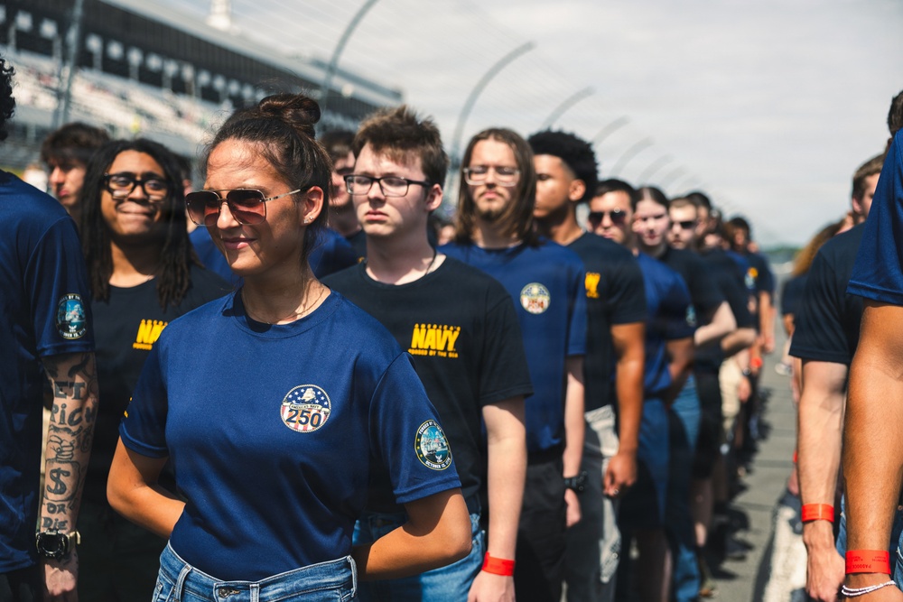 Future Sailors Recite the Oath of Enlistment at the Pocono Raceway
