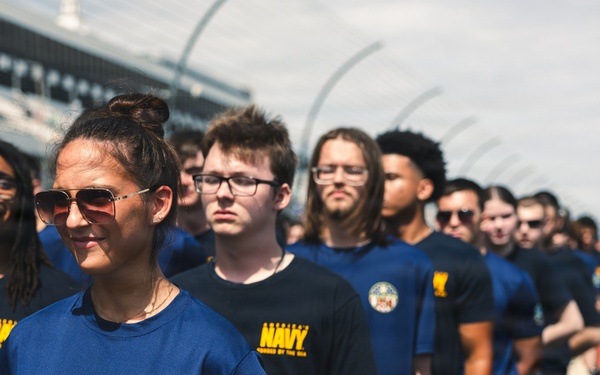 Future Sailors Recite the Oath of Enlistment at the Pocono Raceway