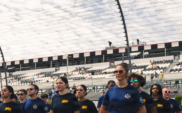 Future Sailors Recite the Oath of Enlistment at the Pocono Raceway
