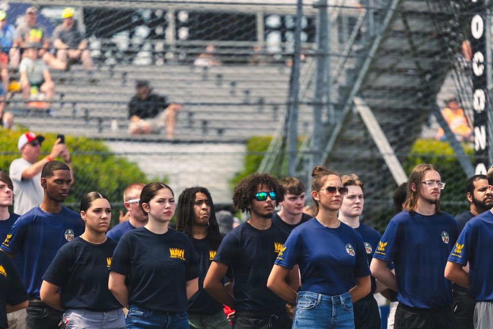 Future Sailors Recite the Oath of Enlistment at the Pocono Raceway