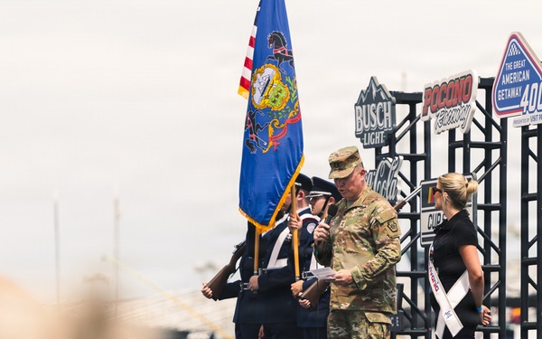 Future Sailors Recite the Oath of Enlistment at the Pocono Raceway