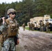 U.S. Marine Corps combat engineers conduct beach security patrol