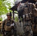 U.S. Marine Corps combat engineers conduct beach security patrol